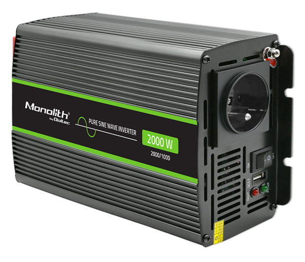 Qoltec Przetwornica napięcia 1000W/2000W 12V na 230V - 1144913 - zdjęcie